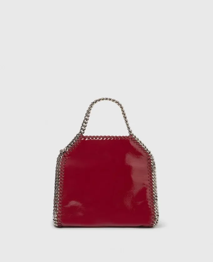 Borsa Falabella Tiny Tote in vernice stropicciata Borsa Falabella Tiny Tote in vernice stropicciata