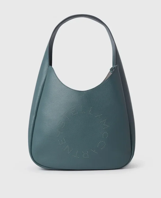 Borsa hobo grande con logo borchiato Borsa hobo grande con logo borchiato