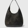 Borsa hobo grande slouchy invecchiata con logo Borsa hobo grande slouchy invecchiata con logo