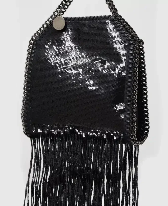 Borsa mini Falabella con frange e paillettes in edizione limitata Borsa mini Falabella con frange e paillettes in edizione limitata