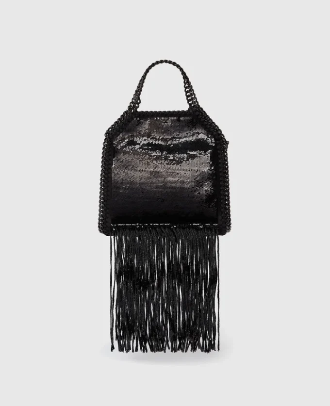 Borsa mini Falabella con frange e paillettes in edizione limitata Borsa mini Falabella con frange e paillettes in edizione limitata