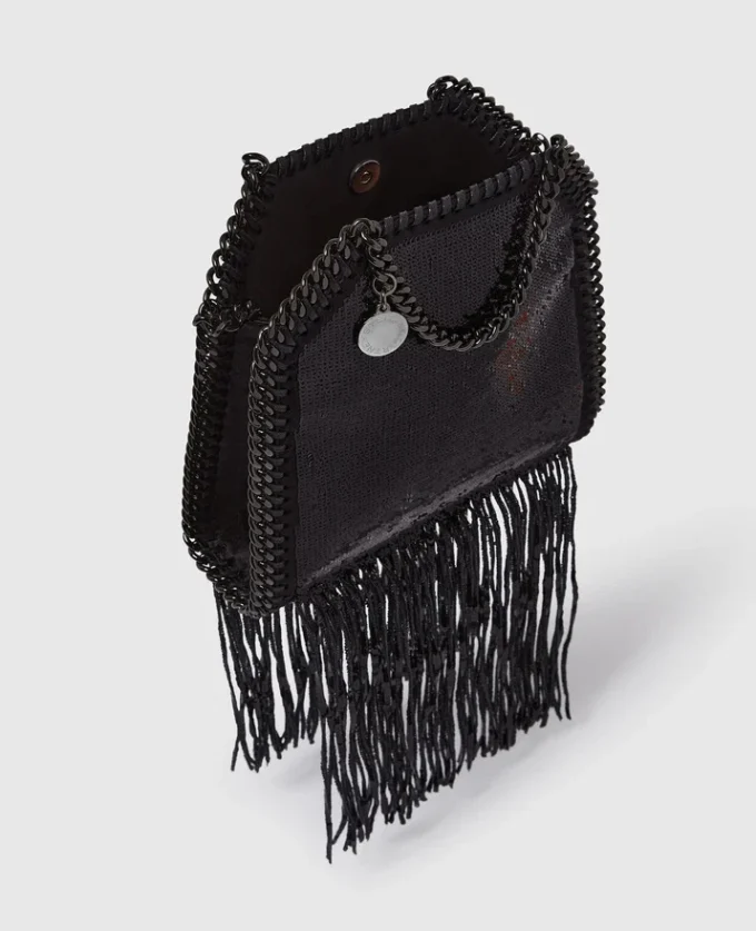 Borsa mini Falabella con frange e paillettes in edizione limitata Borsa mini Falabella con frange e paillettes in edizione limitata