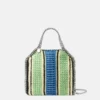 Borsa mini Falabella in cotone a righe lavorata all’uncinetto Borsa mini Falabella in cotone a righe lavorata all’uncinetto
