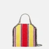 Borsa mini Falabella in cotone a righe lavorata all’uncinetto Borsa mini Falabella in cotone a righe lavorata all’uncinetto