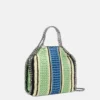 Borsa mini Falabella in cotone a righe lavorata all’uncinetto Borsa mini Falabella in cotone a righe lavorata all’uncinetto