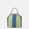 Borsa mini Falabella in cotone a righe lavorata all’uncinetto Borsa mini Falabella in cotone a righe lavorata all’uncinetto