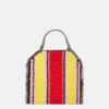 Borsa mini Falabella in cotone a righe lavorata all’uncinetto Borsa mini Falabella in cotone a righe lavorata all’uncinetto