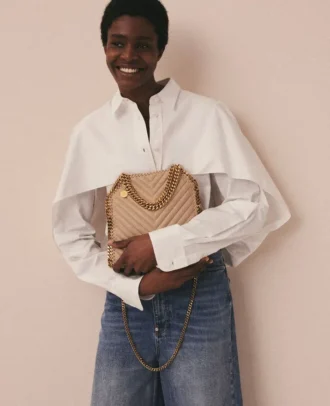 Borsa mini tote Falabella Chevron trapuntata