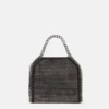 Borsa mini tote Falabella in rete di cristalli