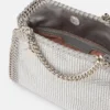 Borsa mini tote Falabella in rete di cristalli