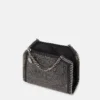 Borsa mini tote Falabella in rete di cristalli