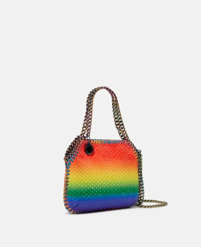 Borsa mini tote Falabella Rainbow Crystal Dégradé