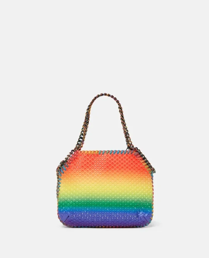 Borsa mini tote Falabella Rainbow Crystal Dégradé