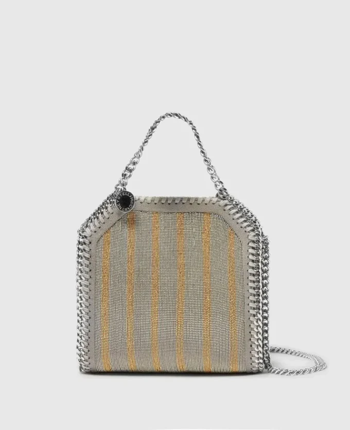 Borsa piccola Falabella in edizione limitata con catena metallica ricamata Borsa piccola Falabella in edizione limitata con catena metallica ricamata