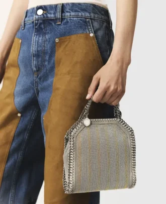 Borsa piccola Falabella in edizione limitata con catena metallica ricamata