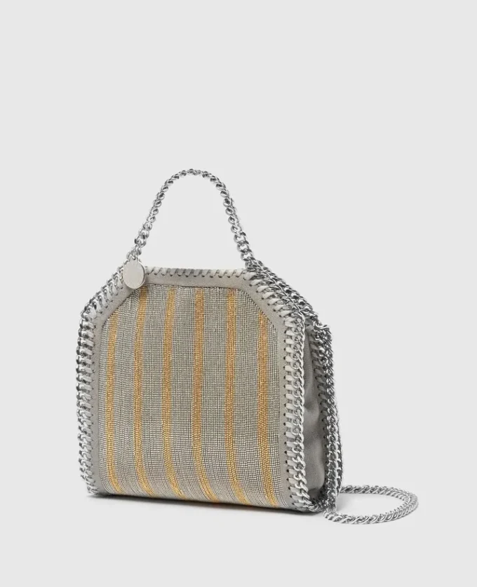 Borsa piccola Falabella in edizione limitata con catena metallica ricamata Borsa piccola Falabella in edizione limitata con catena metallica ricamata
