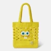 Borsa tote all’uncinetto con grafica SpongeBob Borsa tote all’uncinetto con grafica SpongeBob