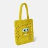 Borsa tote all’uncinetto con grafica SpongeBob Borsa tote all’uncinetto con grafica SpongeBob