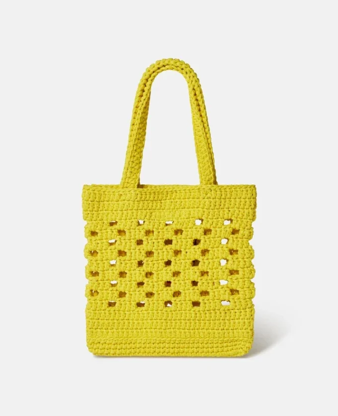 Borsa tote all’uncinetto con grafica SpongeBob Borsa tote all’uncinetto con grafica SpongeBob