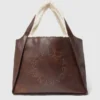 Borsa tote con fodera in peluche con logo