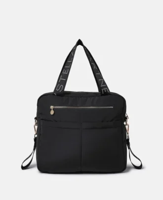 Borsa tote con nastro con logo