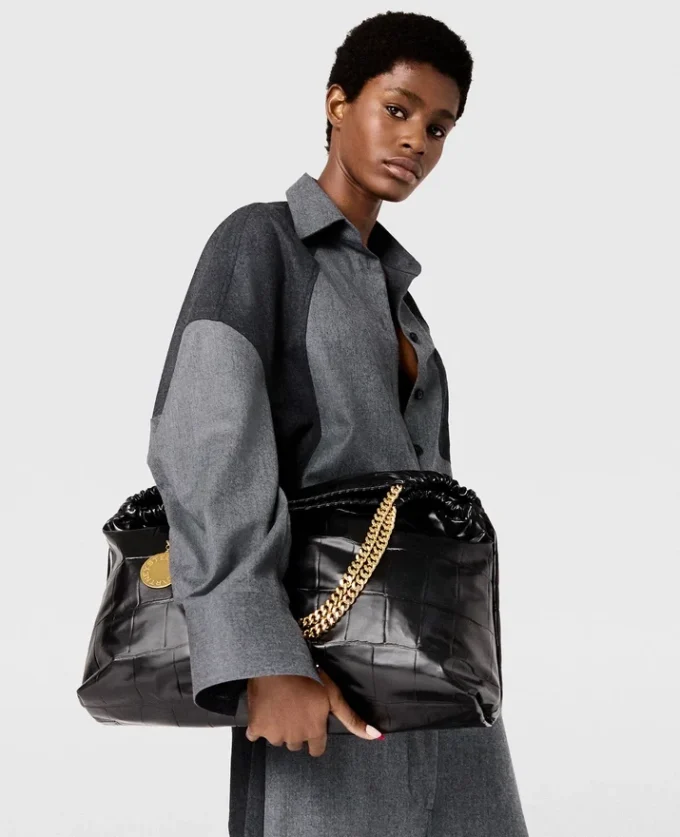 Borsa tote Falabella con coulisse e stampa cocco Borsa tote Falabella con coulisse e stampa cocco