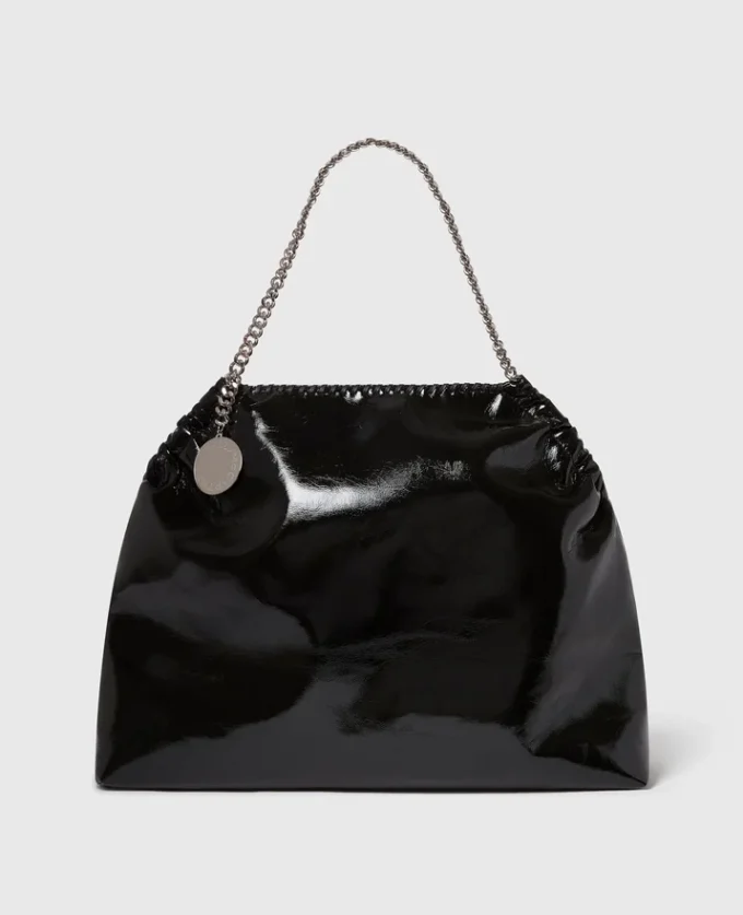 Borsa tote Falabella con coulisse in vernice