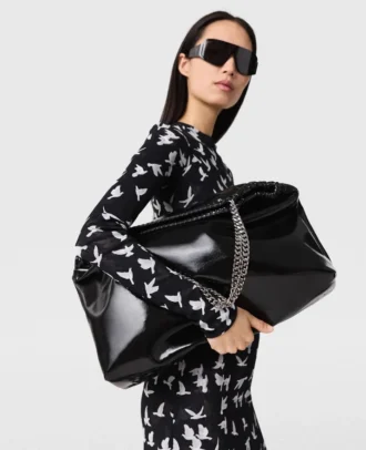 Borsa tote Falabella con coulisse in vernice
