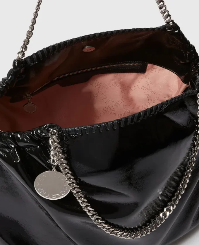 Borsa tote Falabella con coulisse in vernice