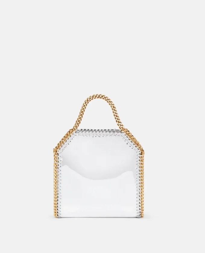 Borsa tote Falabella con finitura cromata a specchio Borsa tote Falabella con finitura cromata a specchio