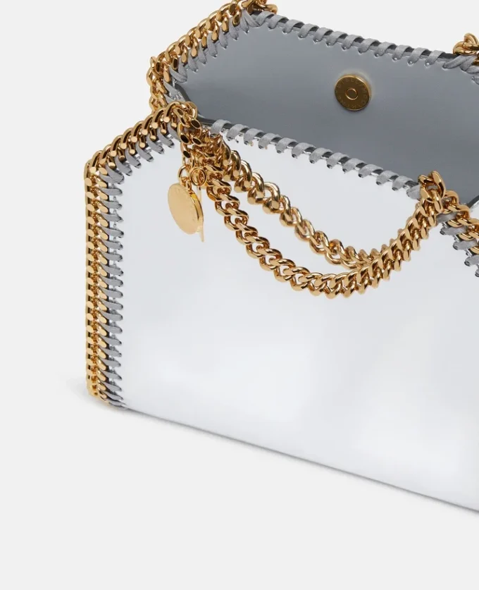 Borsa tote Falabella con finitura cromata a specchio Borsa tote Falabella con finitura cromata a specchio