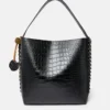 Borsa tote Frayme con effetto coccodrillo goffrato