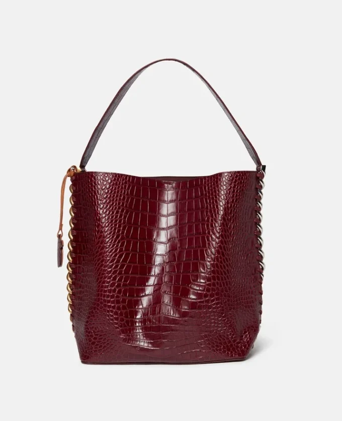 Borsa tote Frayme con effetto coccodrillo goffrato
