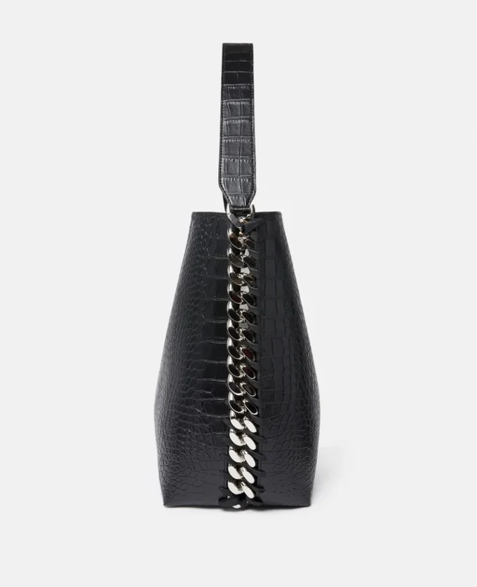 Borsa tote Frayme con effetto coccodrillo goffrato