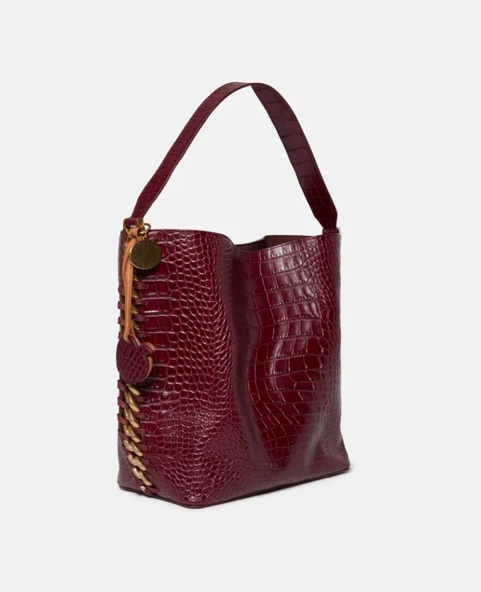 Borsa tote Frayme con effetto coccodrillo goffrato