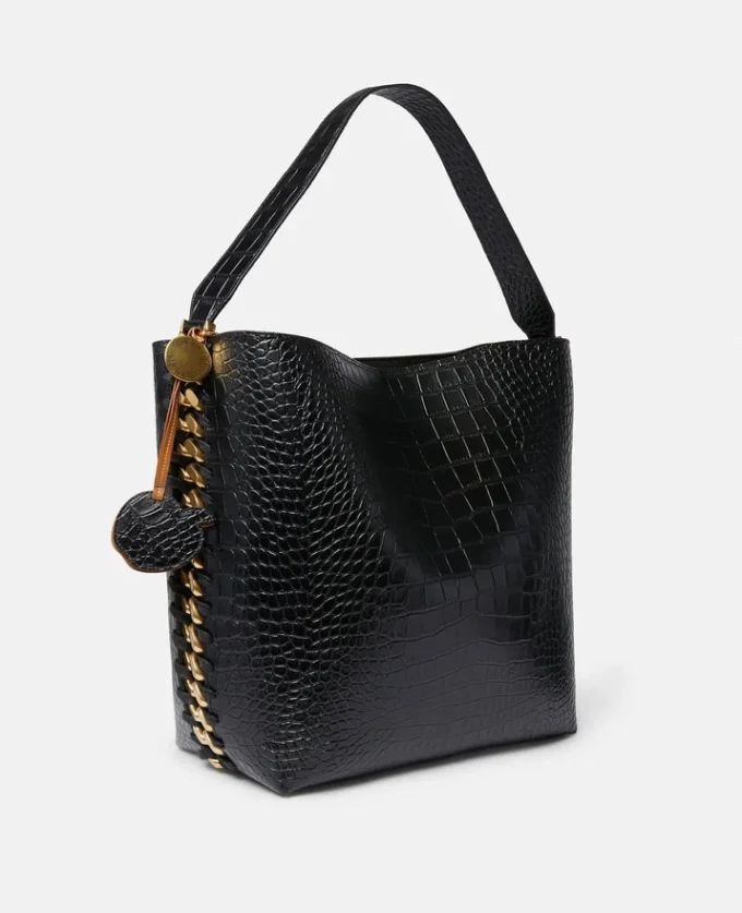Borsa tote Frayme con effetto coccodrillo goffrato