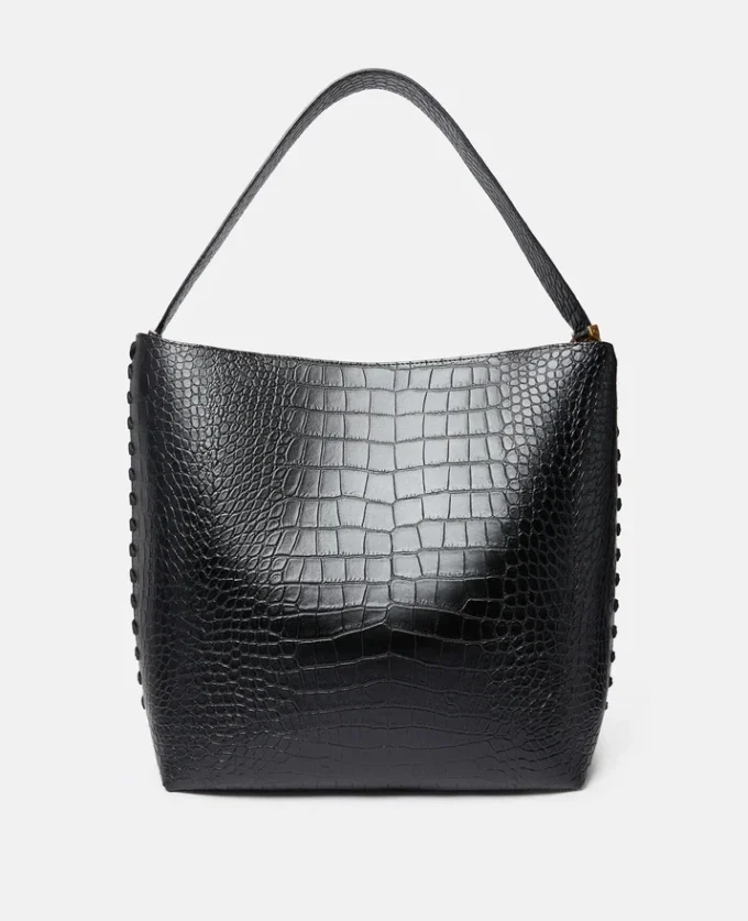 Borsa tote Frayme con effetto coccodrillo goffrato