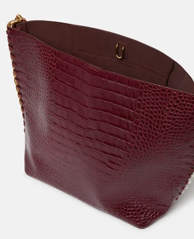 Borsa tote Frayme con effetto coccodrillo goffrato