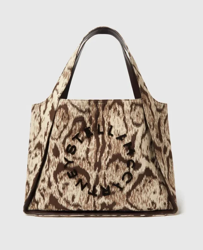 Borsa tote grande con logo Cloud Leopard