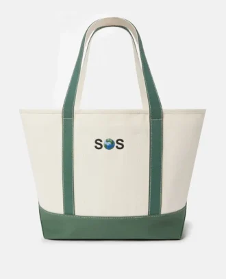 Borsa tote grande con ricamo SOS Borsa tote grande con ricamo SOS