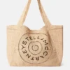 Borsa tote grande in rafia con logo Borsa tote grande in rafia con logo