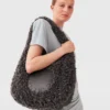 Borsa tote grande Logo Plush Teddy Hobo Borsa tote grande Logo Plush Teddy Hobo