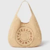 Borsa tote grande Logo Raffia Slouchy Borsa tote grande Logo Raffia Slouchy