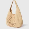 Borsa tote grande Logo Raffia Slouchy Borsa tote grande Logo Raffia Slouchy