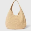 Borsa tote grande Logo Raffia Slouchy Borsa tote grande Logo Raffia Slouchy