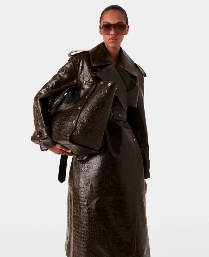 Trench con stampa coccodrillo Trench con stampa coccodrillo
