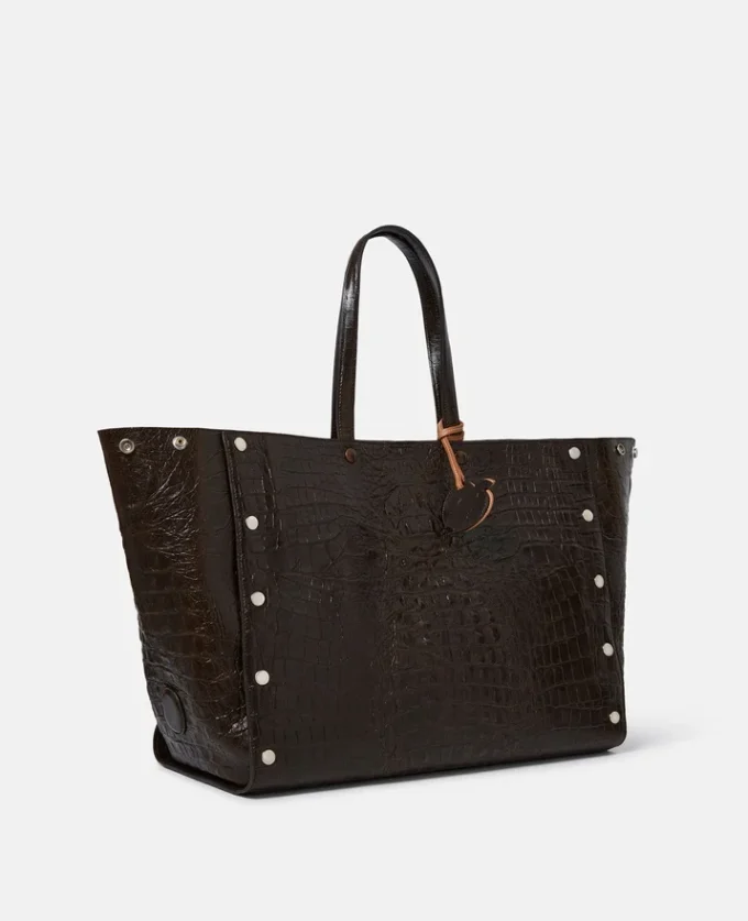 Borsa tote grande Stella Studs con stampa cocco Borsa tote grande Stella Studs con stampa cocco
