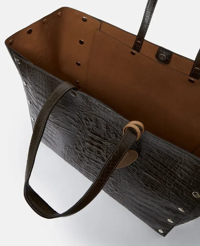 Borsa tote grande Stella Studs con stampa cocco Borsa tote grande Stella Studs con stampa cocco