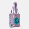 Borsa tote in maglia con grafica Stay Earthy Borsa tote in maglia con grafica Stay Earthy