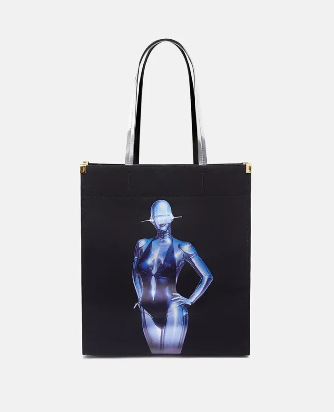 Borsa tote in tela di cotone biologico con grafica Sexy Robot Borsa tote in tela di cotone biologico con grafica Sexy Robot